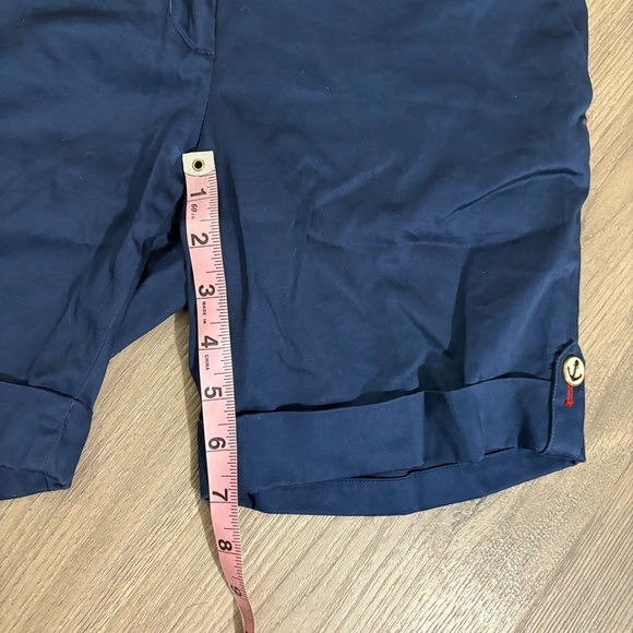 Brooks Brothers Women’s Sz 2 Navy Anchor Button Shirts Rolled Hem Nautical - Picture 7 of 8